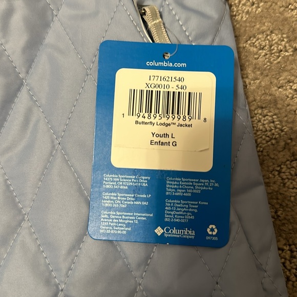 Columbia Girls Butterfly Lodge Jacket, Size Youth Large, NWT - Picture 6 of 6